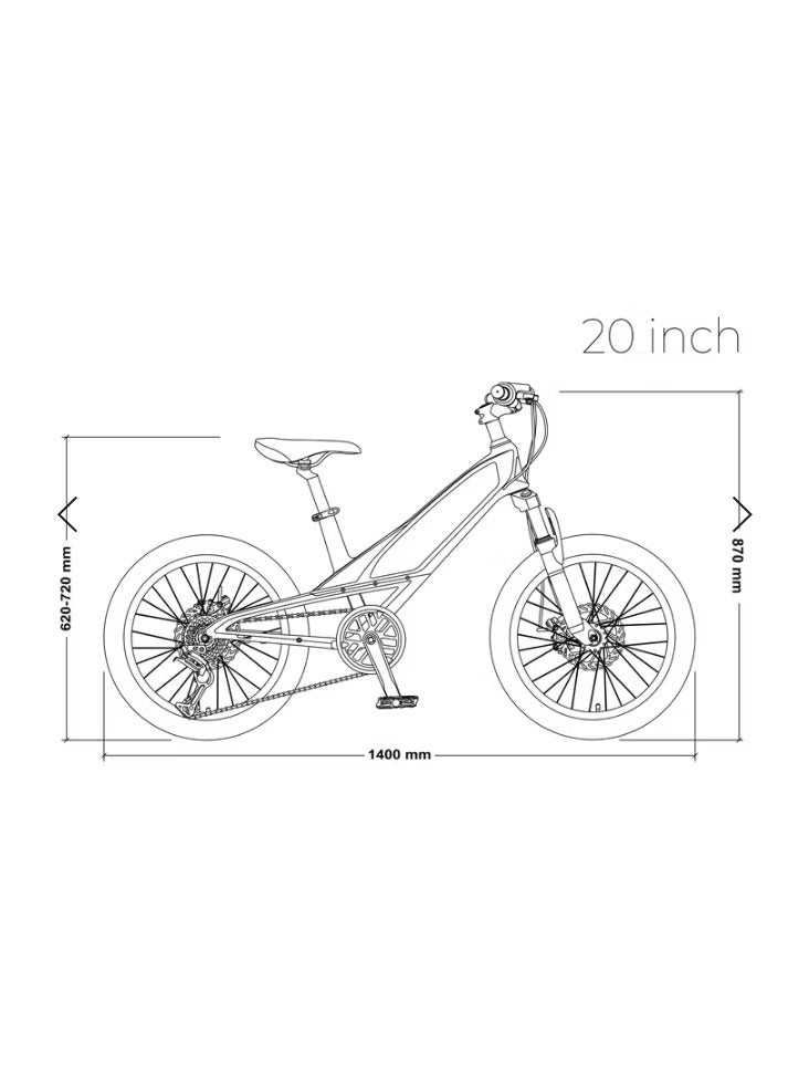مونتاسن دراجة أطفال مونتاسن MB12 بإطار ماغنسيوم متين مقاس 20 بوصة - Image 5