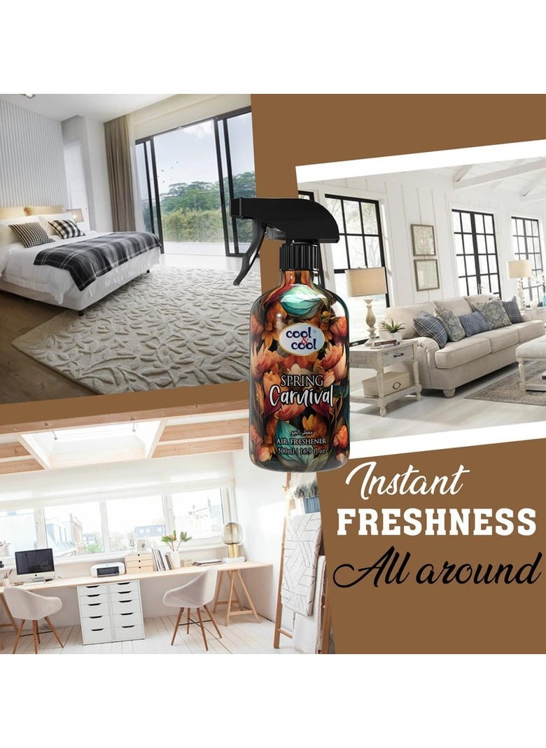 Cool & Cool Spring Carnival Air Freshener Long Lasting Fragrance 500ml  - Image 5