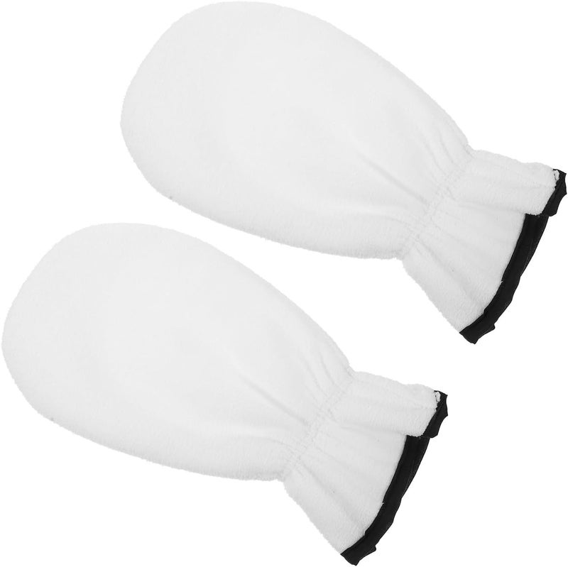 Spa Gloves 1 Pair White Paraffin Wax Therapy Moisturizing Gloves for Dry Hands Skin Care and Dead Skin Exfoliation Hand Treatment - Image 1