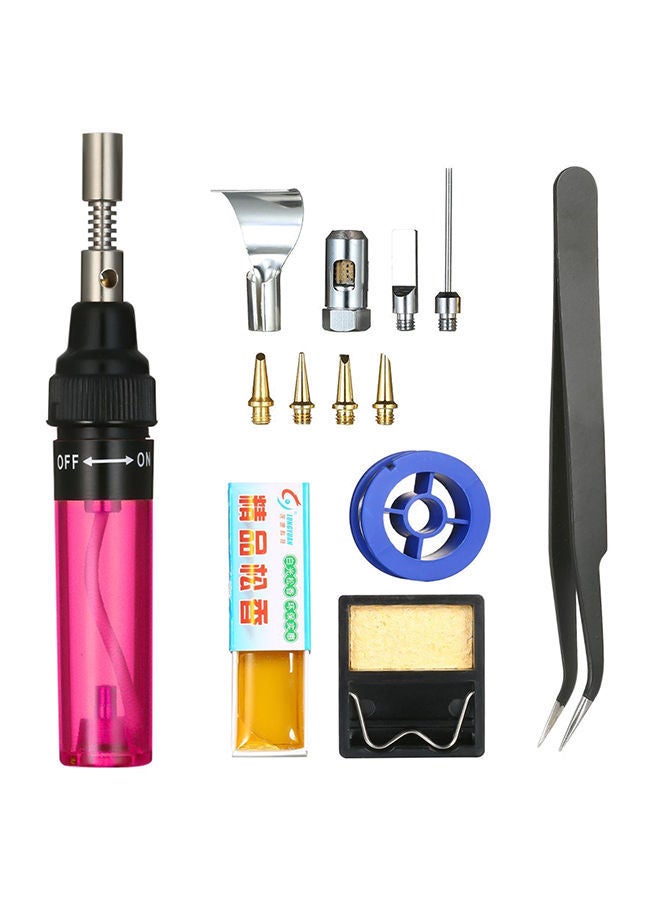 NIBEMINENT 13-Piece Self-igniting Soldering Iron Torch Pen Kit Multicolour 14centimeter - Image 1