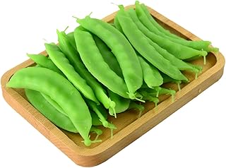 Skyseen 8Pcs Artificial Vegetable Green Peas Fake Snow Bean Photography Props Home Decoration - Image 1
