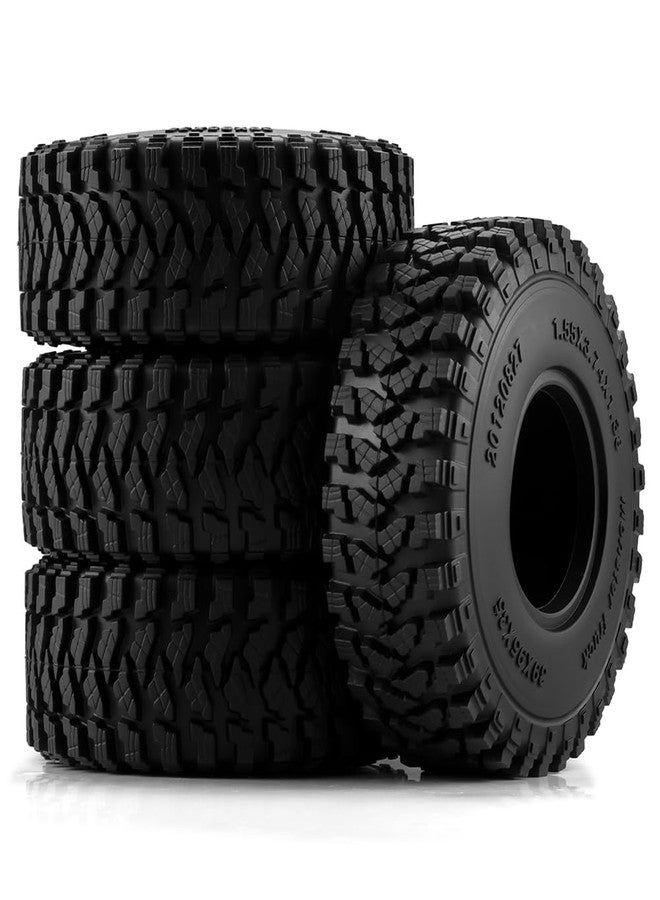 RCLIONS إطارات عجلات مطاطية مقاس 1.55 بوصة من RCLIONS، إطارات للطرق الوعرة مع حشوة إسفنجية لسيارة AXIAL AX90069 MST JIMNY UTB18 RC Crawler Trail Truck، قطع غيار للترقية - Image 5