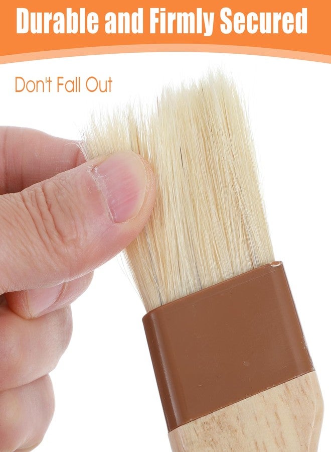 Thrymme Pastry Brush Natural Bristle, 3Pcs Natural Bristle Basting Brush, Food Brushes Kitchen Baking Grilling Tools for Cooking and Baking for Marinade Butter Easy Clean - Image 4
