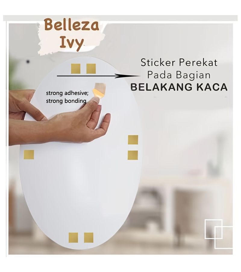 Oval 15.75 23.62 Inch Wall Sticker Makeup Mirror Clear Non Glass Shatterproof Acrylic Full Length Mirror High Definition Soft Mirror For Student Dorm Bathroom Living Room Wardrobe Bedroom - Image 5