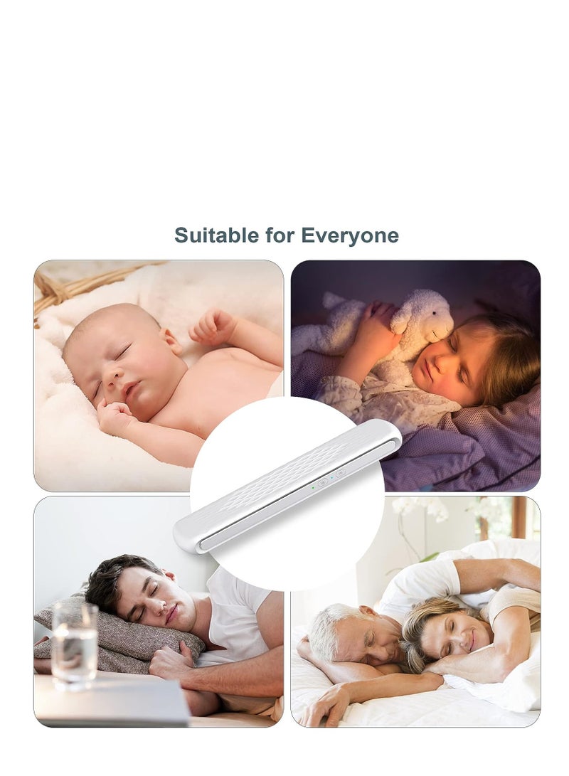 Pillow Speaker Bone Conduction Stereo Mini Portable Bluetooth Sleep Speaker Insomnia White Noise Machine For Deep Sleeping Side Sleepers（White） - Image 3
