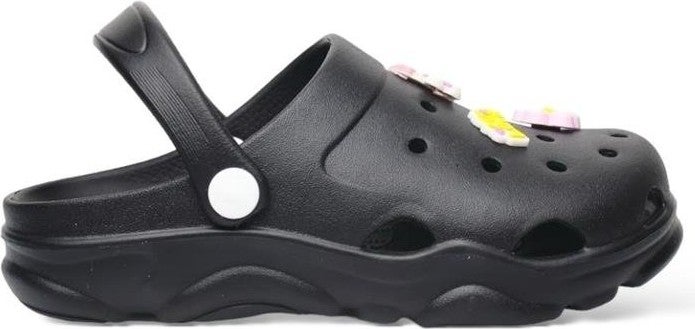 Liger Non-Slip Sole Sea Beach Pool Kids Slippers Black  - Image 1