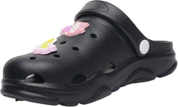Liger Non-Slip Sole Sea Beach Pool Kids Slippers Black  - Image 3
