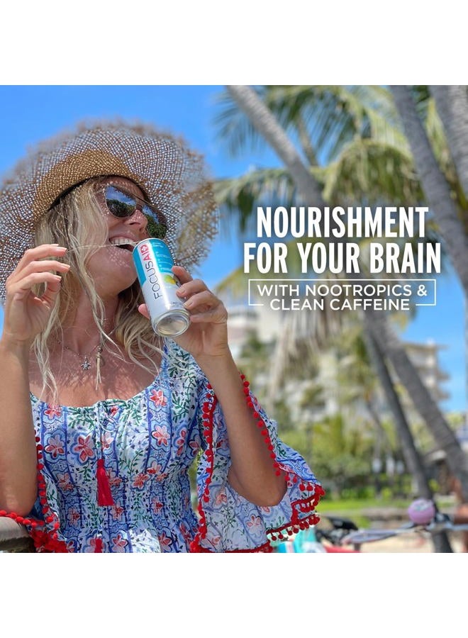 LIFEAID FOCUSAID Energy Blend, Brain Boosting Nootropics Drink, Alpha-GPC, GABA, B-Complex, Yerba Mate, Green Tea, 100% Clean, 100mg Natural Caffeine, 12-oz. can, 12 Pack - Image 5