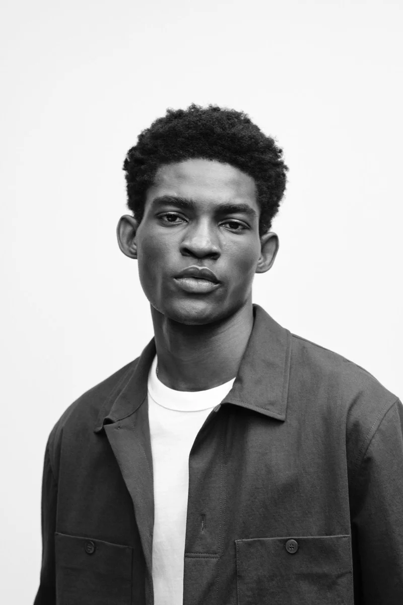 اتش اند ام قميص يوتيليتي بقصة عادية