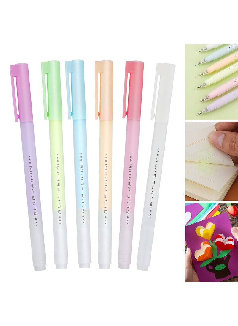 VENTWILLA VENTWILLA Quickdry glue pen for scrapbooking compatible with multicolor adhesive glue pens Glue Pens for Making Papercrafts and DIY Drawings 6 Colours  - Image 1
