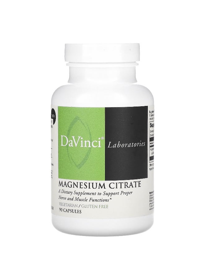 DaVinci Laboratories DaVinci Laboratories, Magnesium Citrate, 140 mg , 90 Capsules  - Image 1