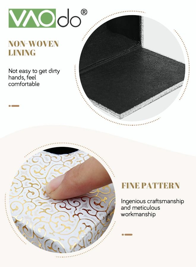 VAOdo Leather Tissue Box Holder Trimmed Design Suitable for Multi-scene Use 24 * 12.5 * 8.5 CM  - Image 5