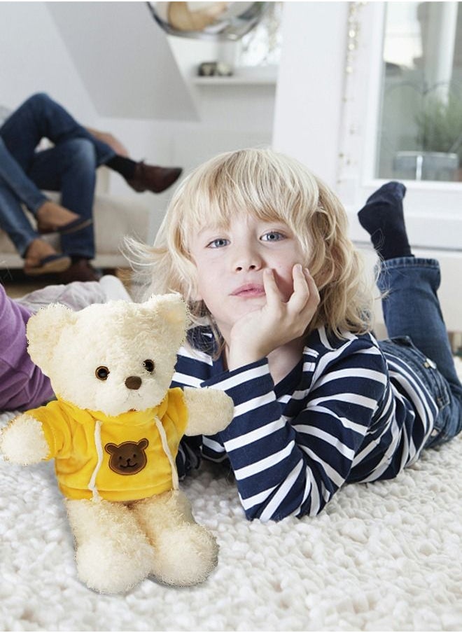 GROIC 30cm Teddy Bear Plush Toy, Labubu Doll Plush Animal Doll, Animal Plush Toy, Children's Cartoon Animal Toy Companion Doll, Bear Doll in Yellow Sweater  - Image 3