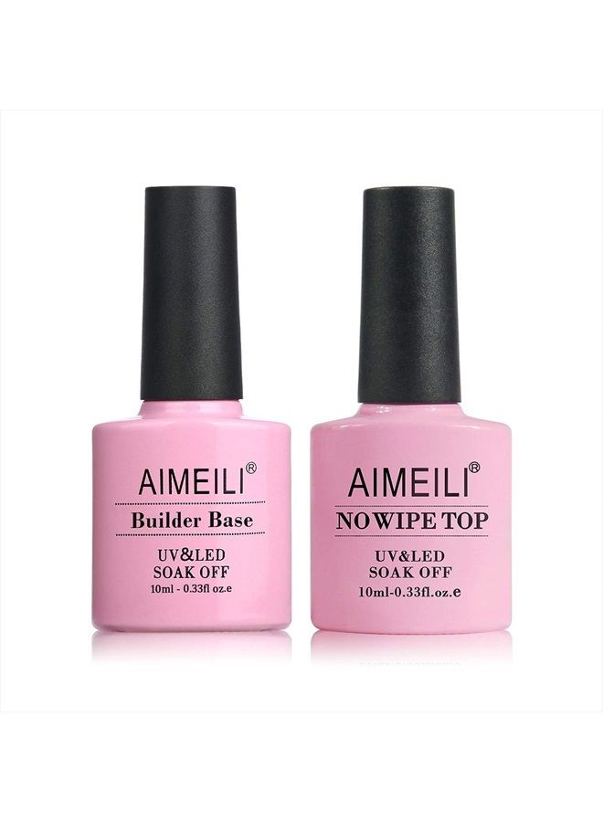 AIMEILI 5 in 1 Builder Base Clear Builder Nail Gel for Nails Extension and No Wipe Top Set Soak Off U V LED Gel Nail Lacquer - Image 1