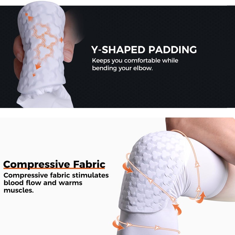 COOLOMG Basketball Knee Pads Compression Leg Sleeves for Volleyball Football Weightlifting Black M - Image 4