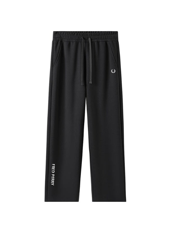 Fred Perry wheat ear stereo LOGO straight wide-leg pants for men and women with loose casual drape sweatpants. - Image 2