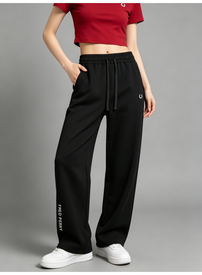 Fred Perry wheat ear stereo LOGO straight wide-leg pants for men and women with loose casual drape sweatpants. - Image 4