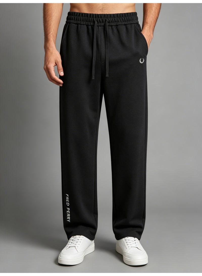 Fred Perry wheat ear stereo LOGO straight wide-leg pants for men and women with loose casual drape sweatpants. - Image 1