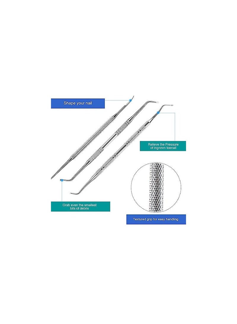 ORiTi 3pcs Ingrown toenail Tool  Toenail File and Lifters Professional Surgical Safe Nail Treatment Pedicure Tool Kit  - Image 3