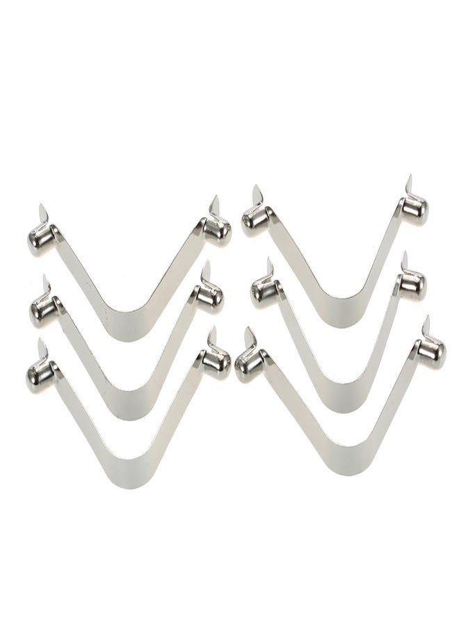 6pcs Kayak Paddle Spring Clips Tent Pole Clips Push Button Spring Snap Clip Locking Tube Pin - Image 1