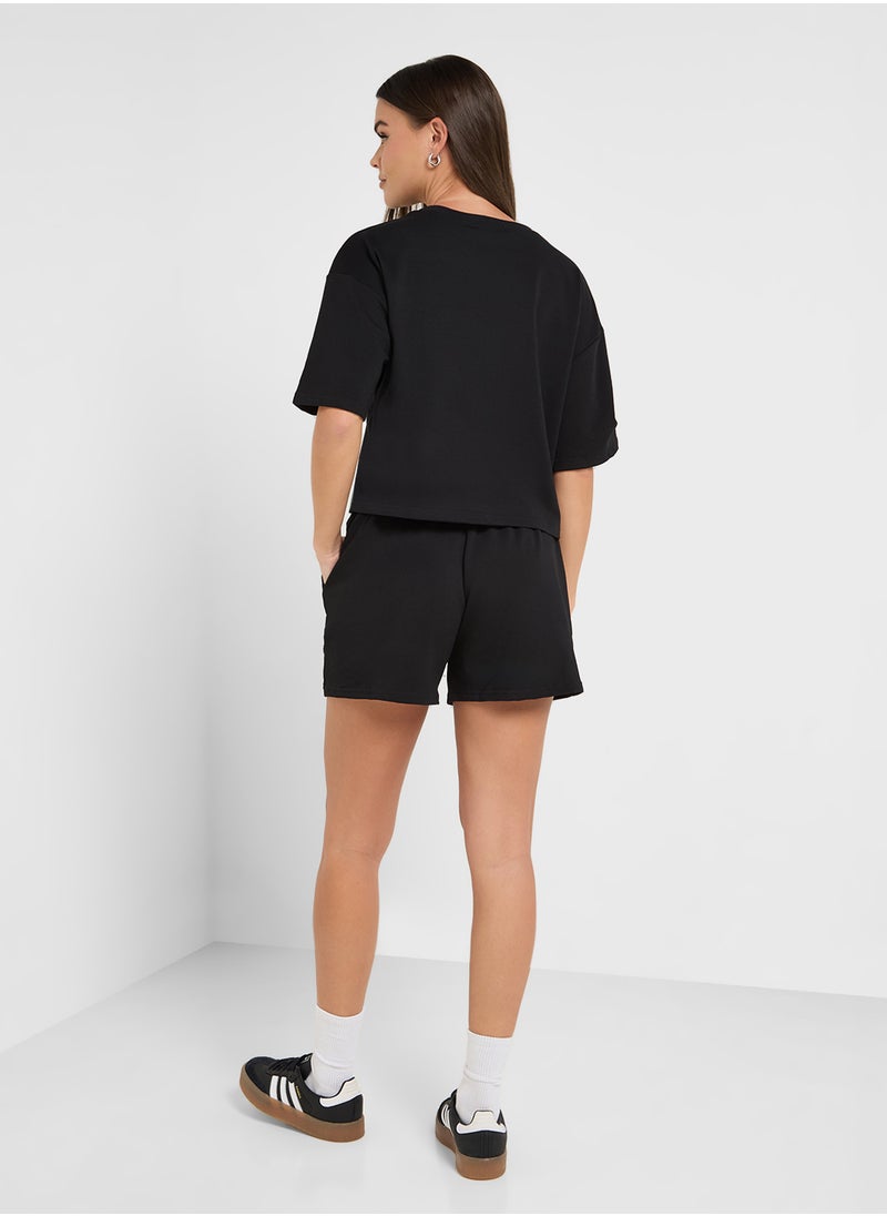 Ginger Basics Oversize T-Shirt & Sweatshort Set  - Image 2