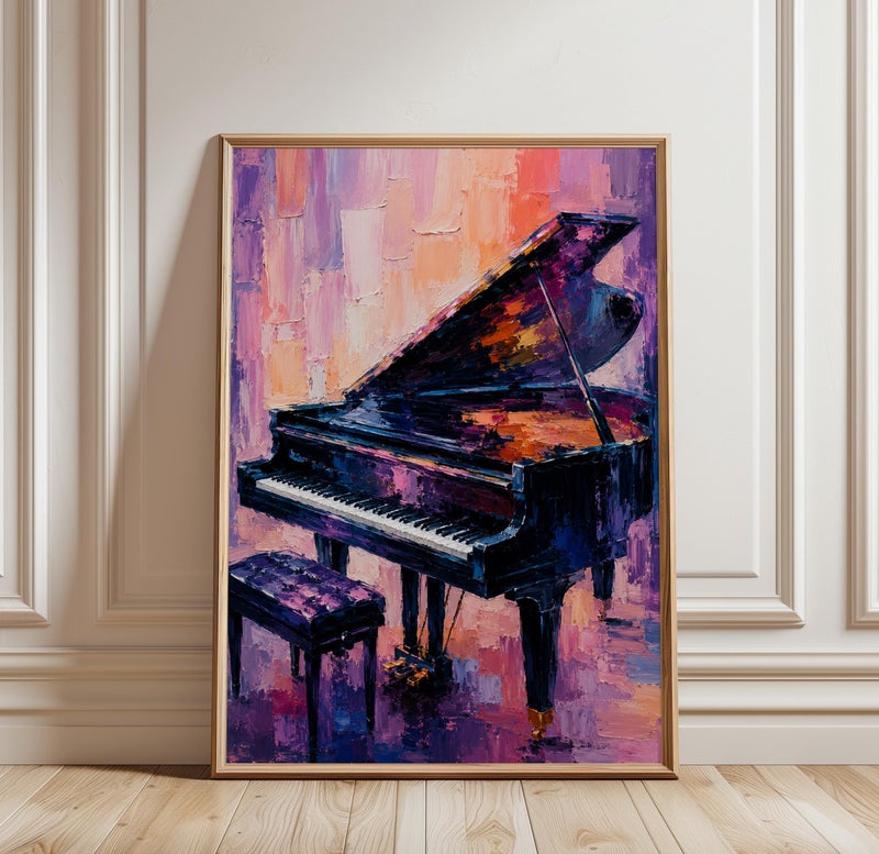 TNESSENTIAL Piano Keys Poster, Classical Music Wall Art, Vintage Piano Print, Elegant Instrument Photography, Music Room Decor, Minimalist Artwork - Image 1