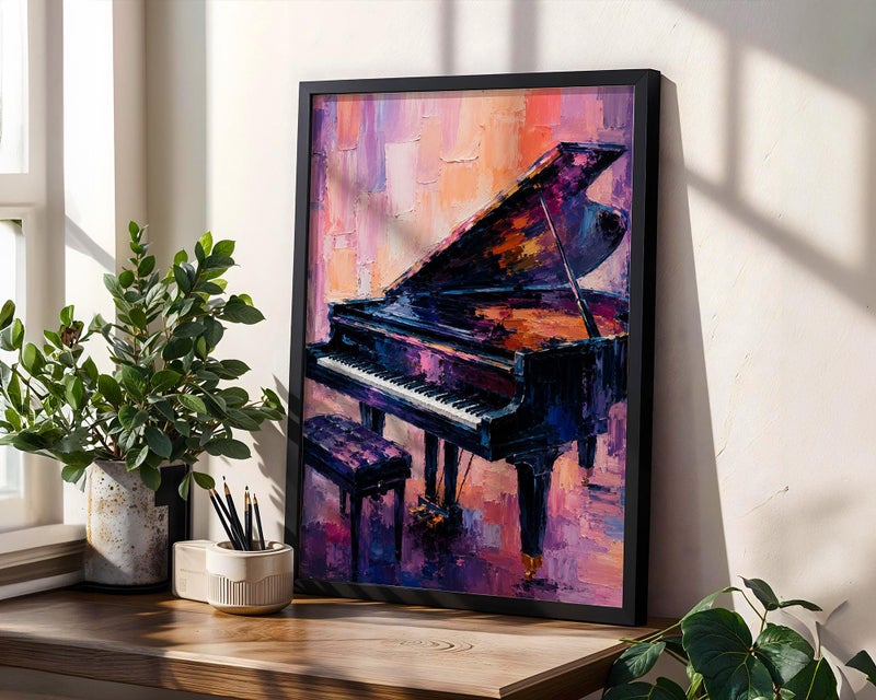 TNESSENTIAL Piano Keys Poster, Classical Music Wall Art, Vintage Piano Print, Elegant Instrument Photography, Music Room Decor, Minimalist Artwork - Image 2