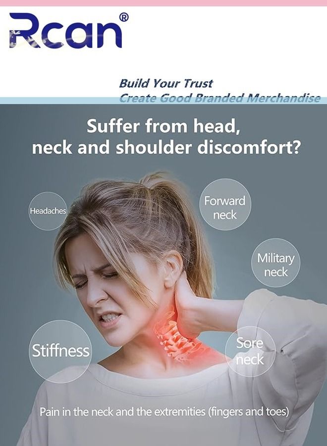 Rcan Shoulder and Neck Stretching Massage Pillow Trapezius Muscle Relaxer Spine Massage Pillow Cervical Tractor Relieves Neck Fatigue Stretches Shoulders Relieves Muscle Tension and Stiffness Office Home  - Image 5