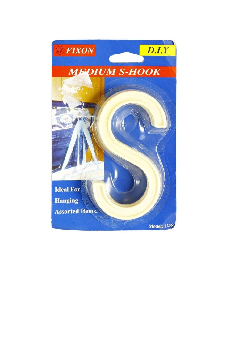 Medium Plastic S-hook - 1236, Beige - pzsku/ZD82706C6FECBD602F04FZ/45/_/1660303513/0d000659-222e-400f-bd53-dc5499c57ef7