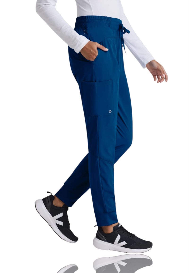 BARCO One Boost Classic Fit Scrub Jogger for Women – Indigo, 3-Pocket Mid-Rise Pants w/ 360 Spandex Stretch, Moisture Wicking, Anti-Static and Quick-Shed – XL, Regular Fit - Image 3