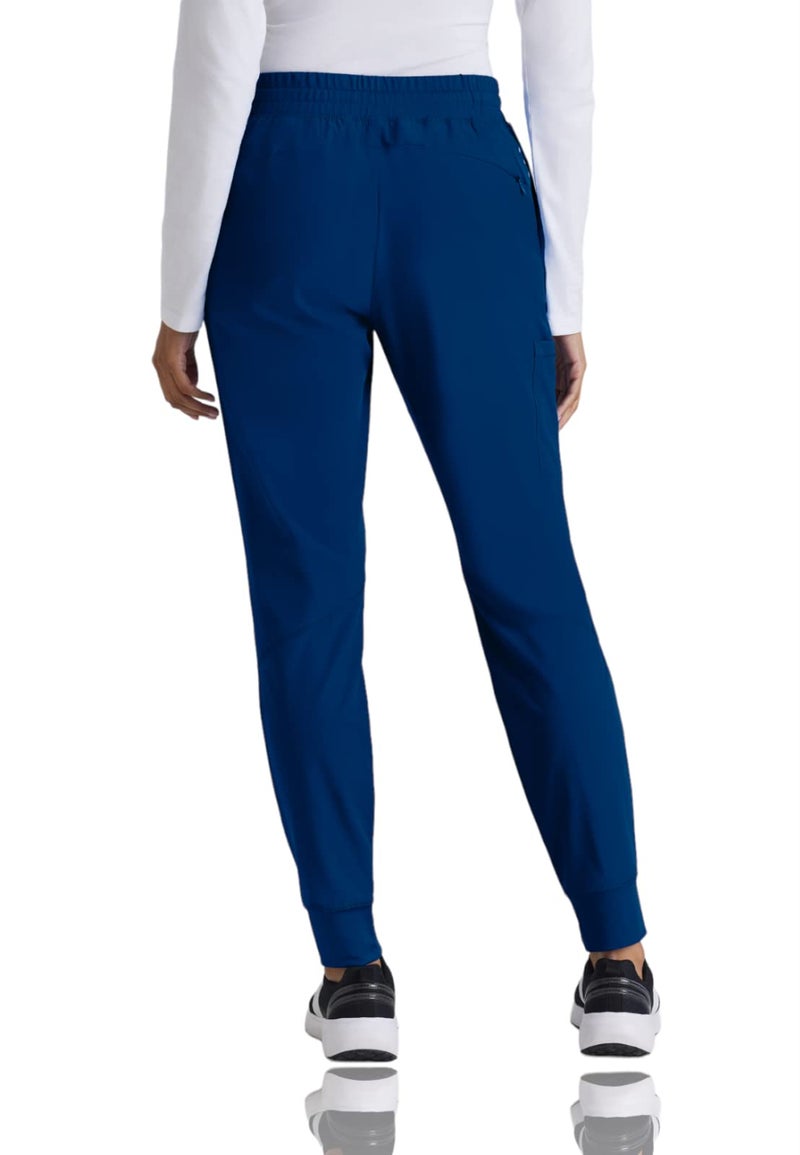 BARCO One Boost Classic Fit Scrub Jogger for Women – Indigo, 3-Pocket Mid-Rise Pants w/ 360 Spandex Stretch, Moisture Wicking, Anti-Static and Quick-Shed – XL, Regular Fit - Image 2