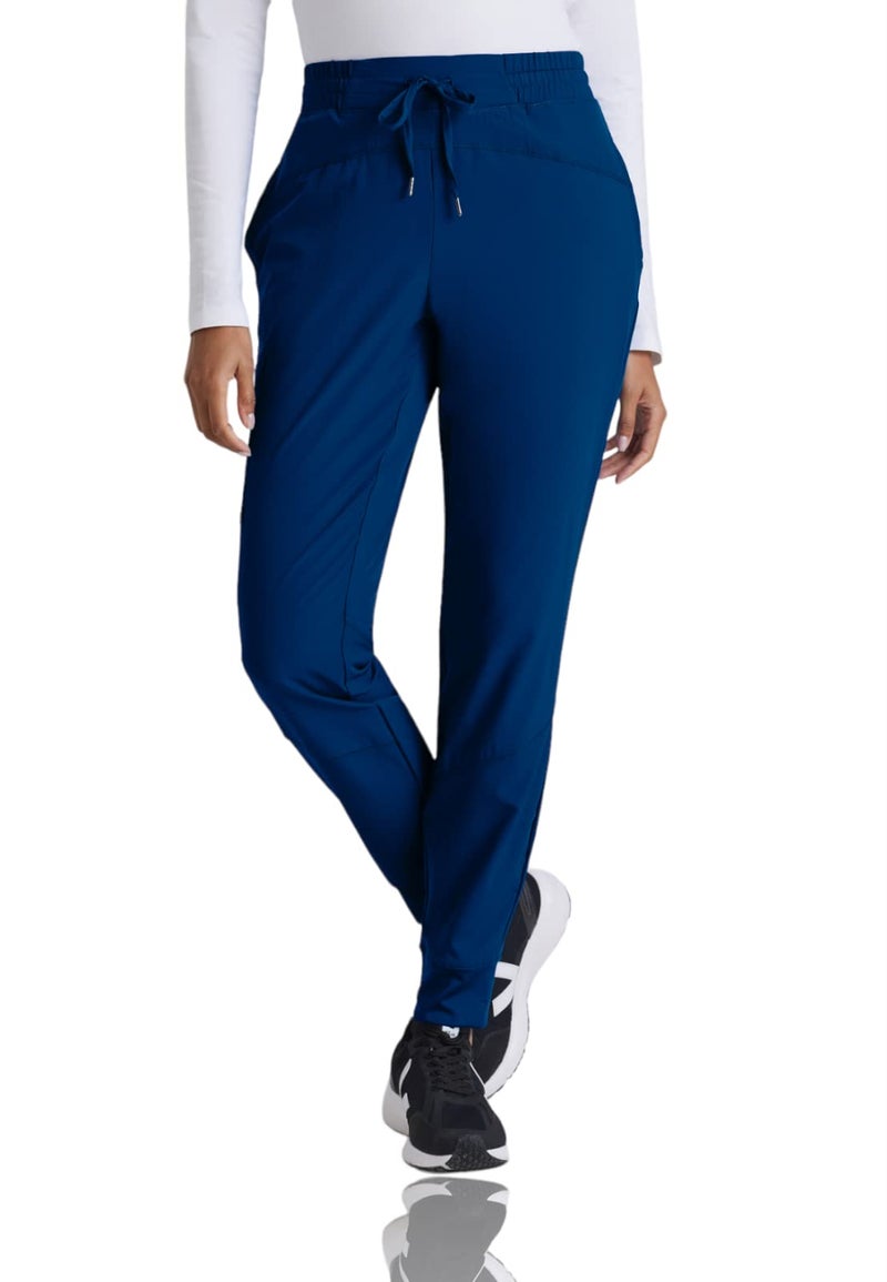 BARCO One Boost Classic Fit Scrub Jogger for Women – Indigo, 3-Pocket Mid-Rise Pants w/ 360 Spandex Stretch, Moisture Wicking, Anti-Static and Quick-Shed – XL, Regular Fit - Image 1