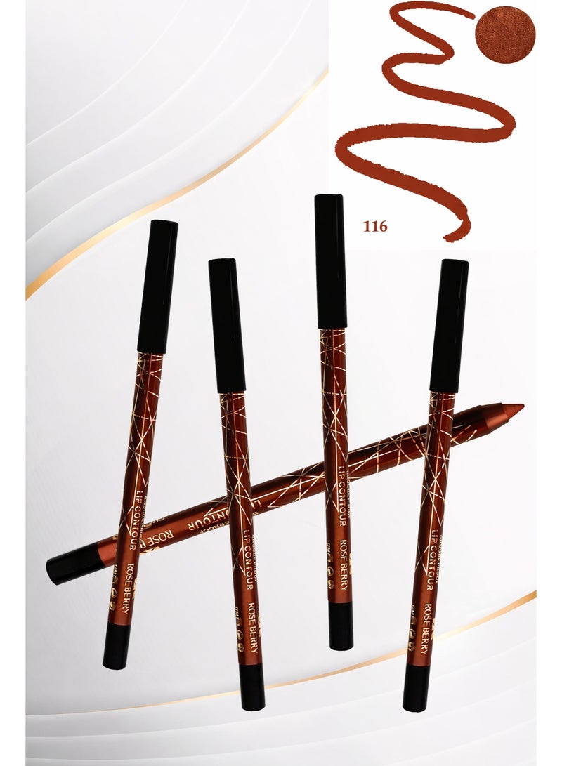 روز بيري قلم تحديد الشفاه المقاوم للماء – درجة 116 - Image 1