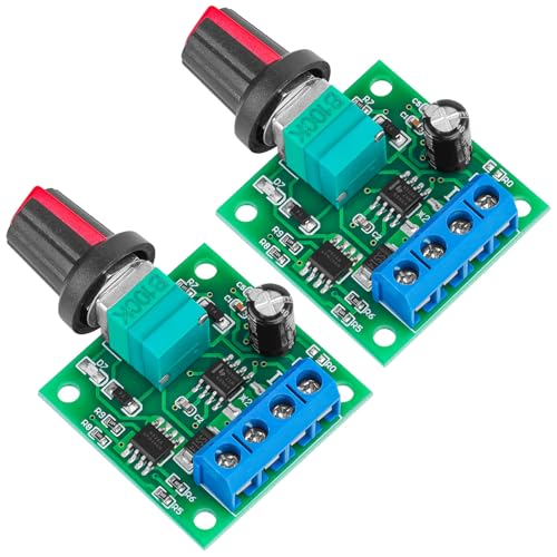 YELUFT 2PCS PWM Low Voltage DC Motor Speed​ Controller 1.8V 3V 5V 6V 12V, 2A 30W Adjustable Driver DC Motor Speed​Regulator Switch with Speed Control Knob 1803BK - Image 1