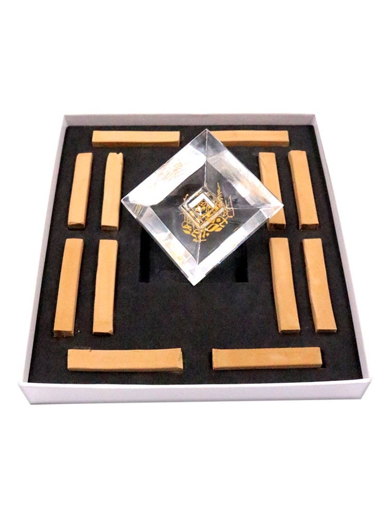 Bakhoor BoSidin Bakhoor BoSidin – Luxurious Oud Gift Set with Square Crystal Burner and 12pcs Square Oud  - Image 1