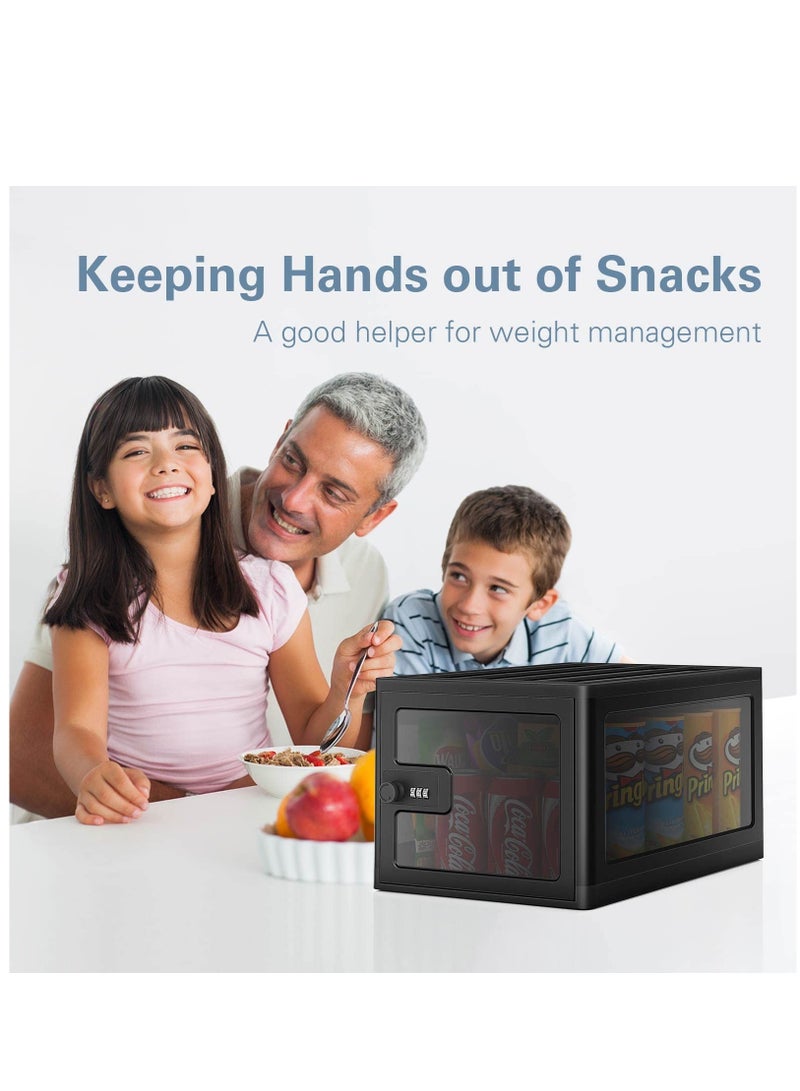 Zikra Lock Box for Safe Medicine Storage, Lockable Storage Box Medicine Lock Box, Lock Boxes for Personal Items, Safe Box with Lock Refrigerator Lock Box, Combination Lock Box with Code, Black - Image 3