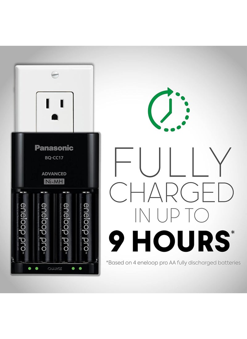 eneloop Panasonic KKJ17KHC82A eneloop pro High Capacity Power Pack 8AA 2AAA with Advanced Individual Battery Charger and Plastic Storage Case  - Image 5