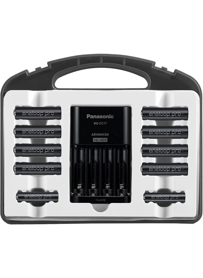 eneloop Panasonic KKJ17KHC82A eneloop pro High Capacity Power Pack 8AA 2AAA with Advanced Individual Battery Charger and Plastic Storage Case  - Image 3