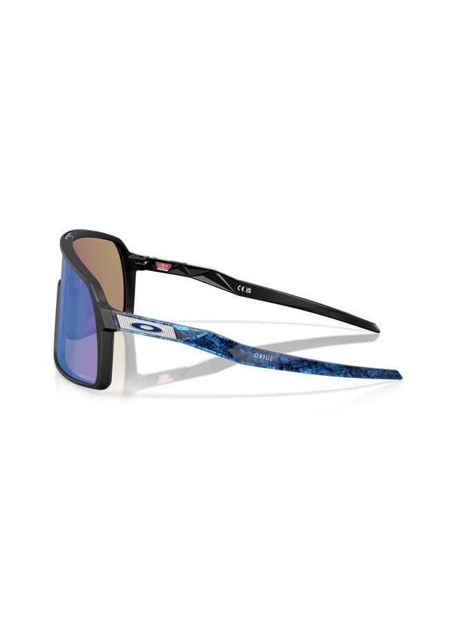 OAKLEY Men's OO9406 Sutro Rectangular Sunglasses, Matte Black/Prizm Sapphire, 37 mm - Image 3