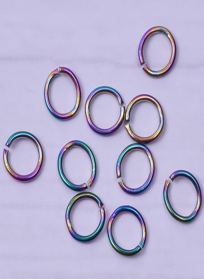 GSHLLO 100 Pcs 5mm Stainless Steel Open Jump Rings Bracelet Connecting Rings Colored Jump Rings Necklace Keychain Rings Jewelry Making O Rings - Image 4