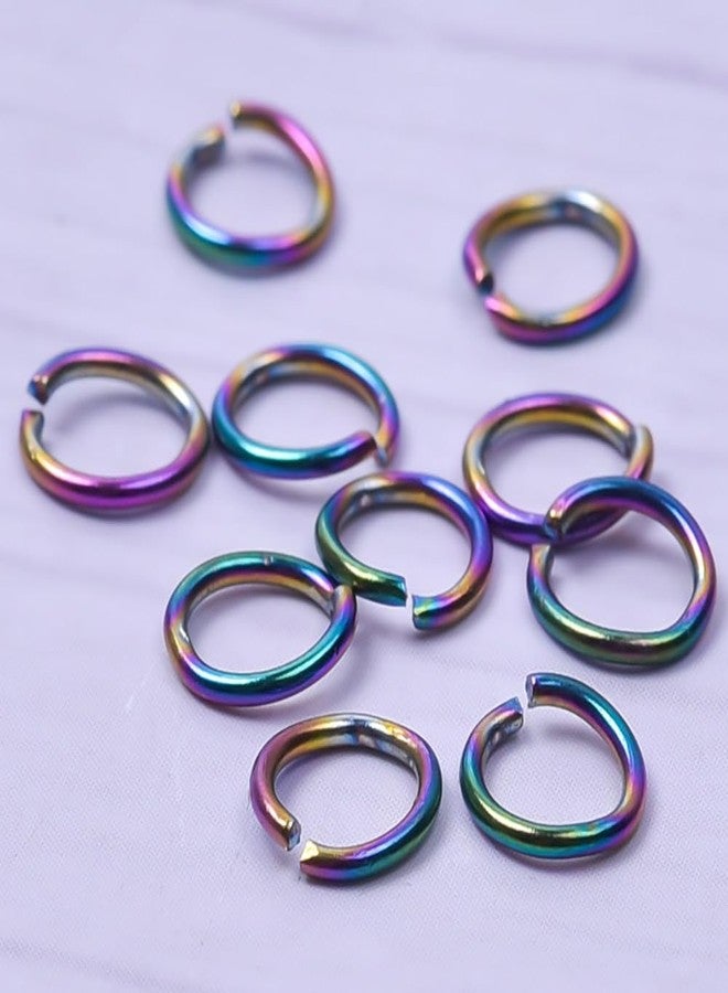 GSHLLO 100 Pcs 5mm Stainless Steel Open Jump Rings Bracelet Connecting Rings Colored Jump Rings Necklace Keychain Rings Jewelry Making O Rings - Image 2