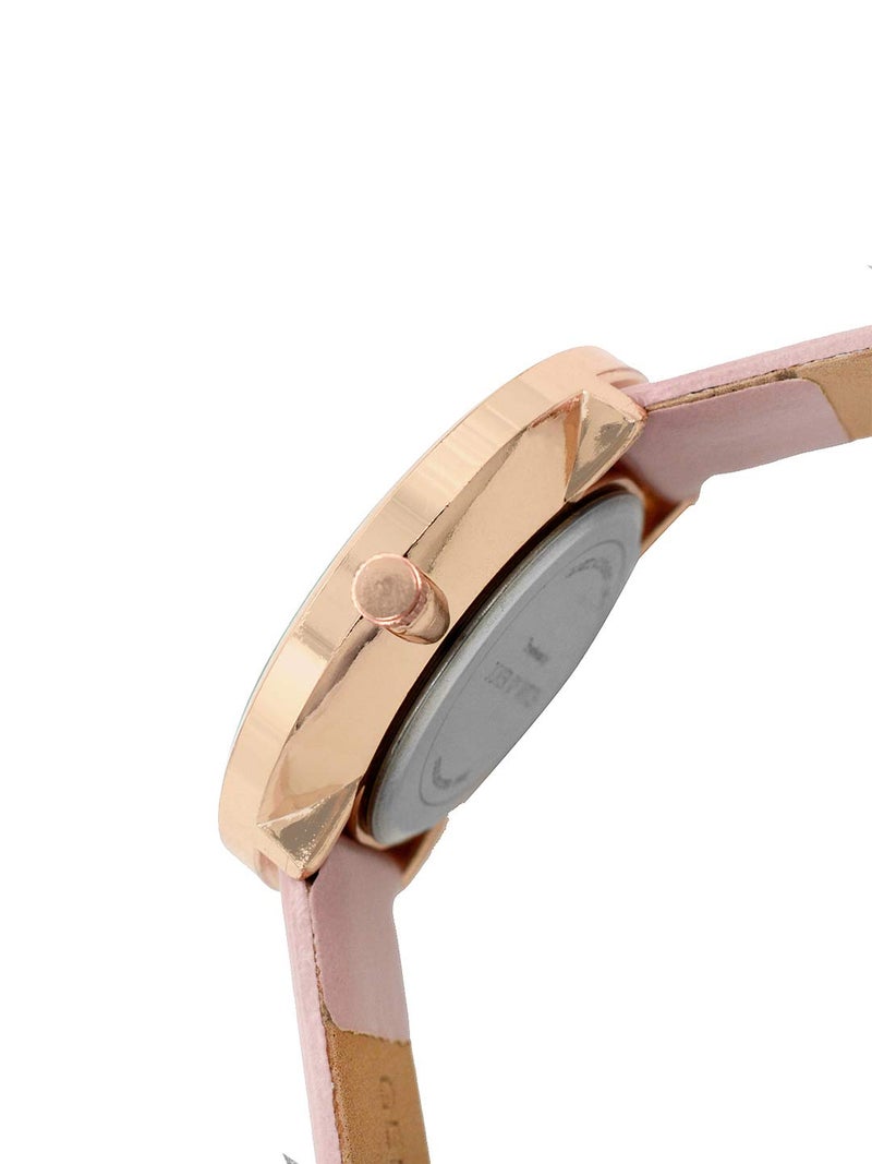 Joker & Witch Women Hailey 36mm White Dial 18mm Pink Faux Leather Watch - Image 4