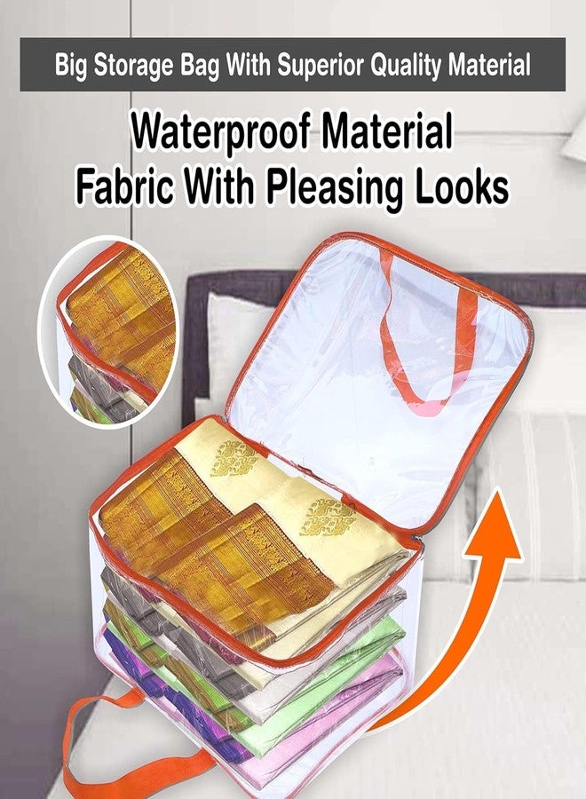 SSBC Transparent Multipurpose Storage Bag for Wardrobe, Clothes, Lehenga, Blankets, Bedsheets, Toys, Docs Saree Covers Garments Cover Large Plastic Bag Packing Organizer Pack Of 2 - Image 3
