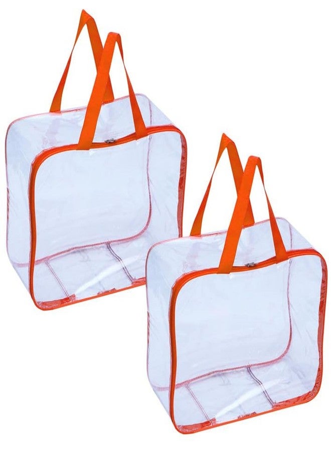 SSBC Transparent Multipurpose Storage Bag for Wardrobe, Clothes, Lehenga, Blankets, Bedsheets, Toys, Docs Saree Covers Garments Cover Large Plastic Bag Packing Organizer Pack Of 2 - Image 1