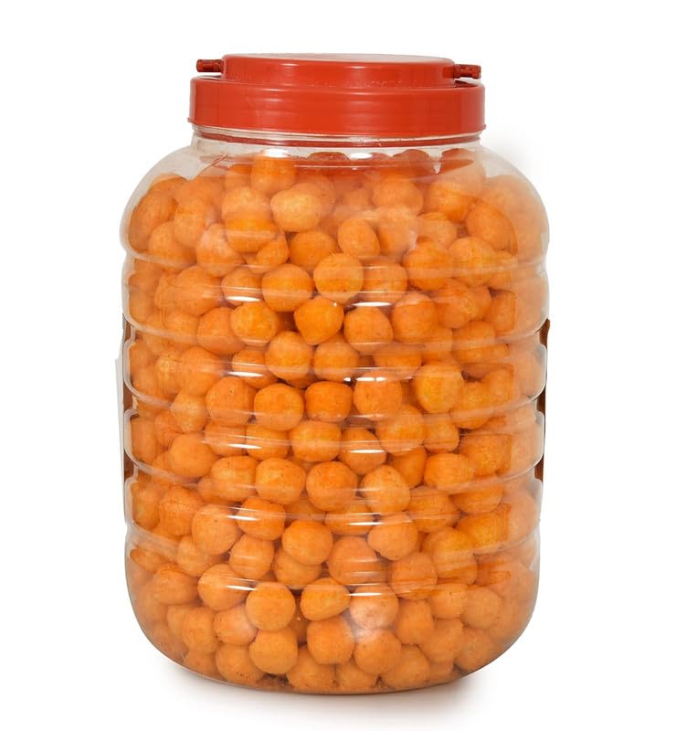 FOOD ESSENTIAL Cheese Balls (Cheddar Flavour, Plant-Based Vegan Snack, Party Pack) 1.6 kg. Pack of 4 [400 gm. each] - Image 4