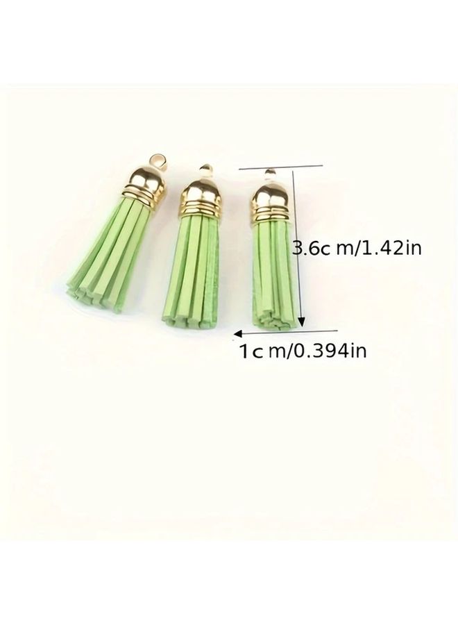 30 Pieces Mixed Color Tassel Charm Set With Golden Caps For DIY Jewelry Making - Image 4