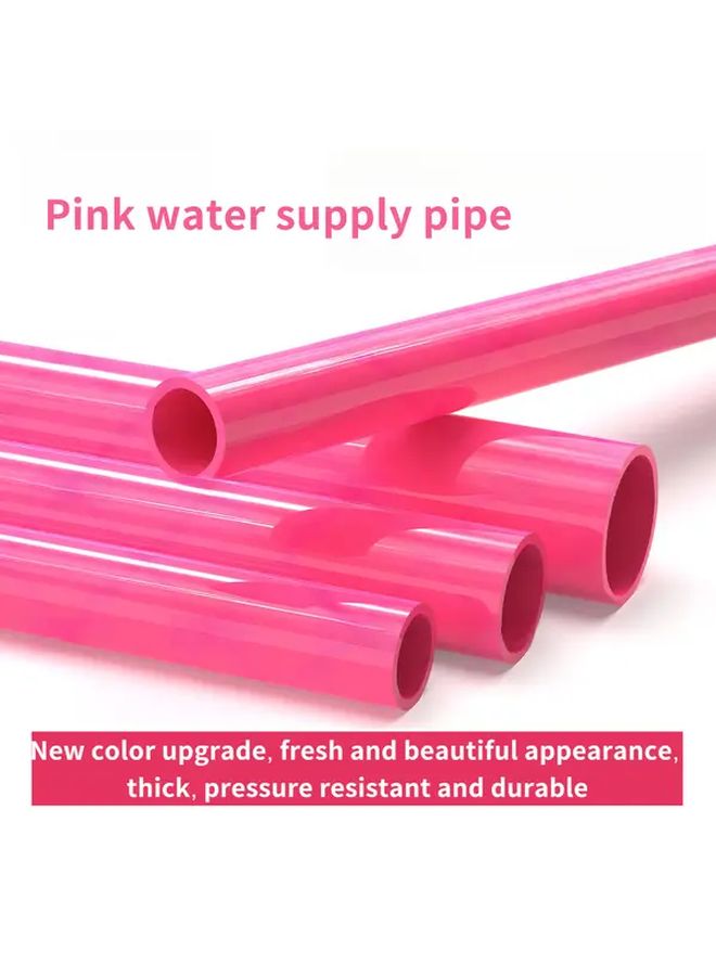 32mm UPVC Pink Water Pipe Durable PVC Aquarium Tank Connector for Home Office Plumbing - Image 3