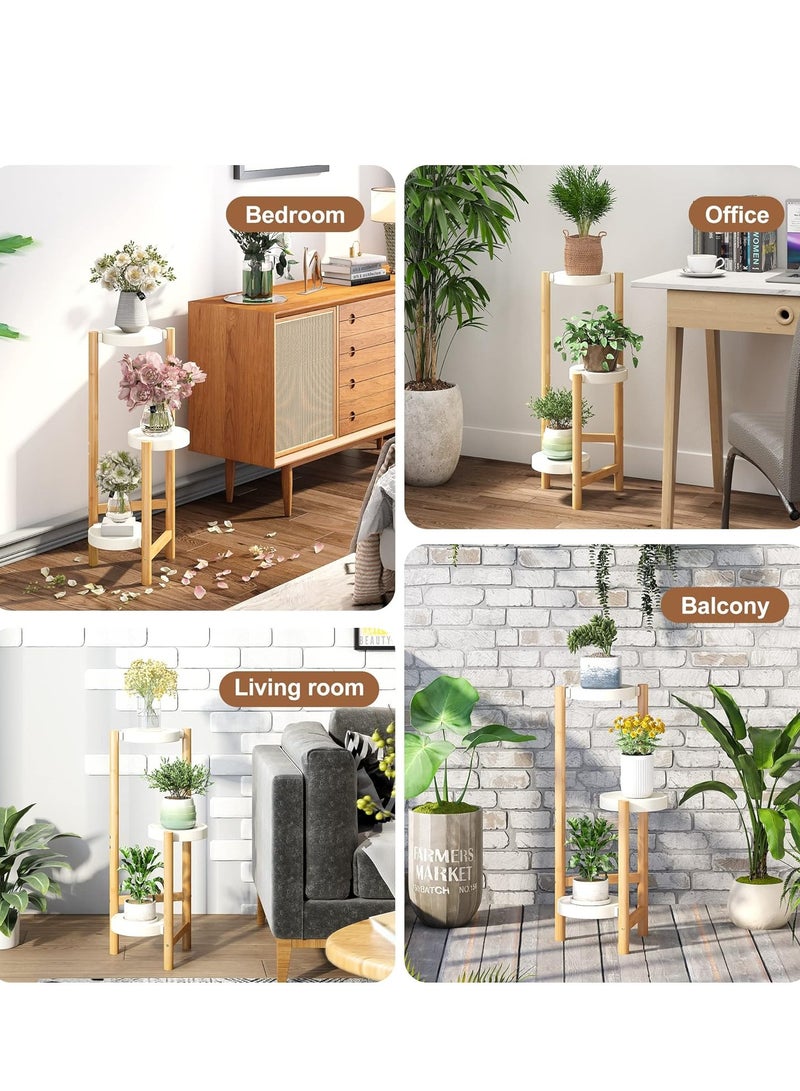 XiuWoo 3-Tier Tall Corner Plant Flower Stand Holder Plant Display Rack Plant Stands for Outdoor Garden Indoor Home Living Room - Image 3