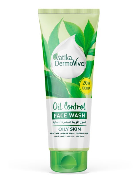 Dermoviva Oil Control Face Wash 50ml + 10 ml | Purifying Green Tea | For Oily Skin (packaging may vary)