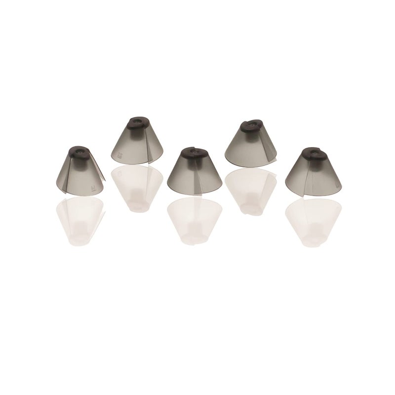 GN Resound Sure Fit Hearing Aid Standard Receiver Tulip Domes Dark Gray Split Ear Rub Piece Comfortable BTE Hearing Amplifier PSAP Kit Ear Tips Invisible Perfect for Open Air Open fit5 pcs
